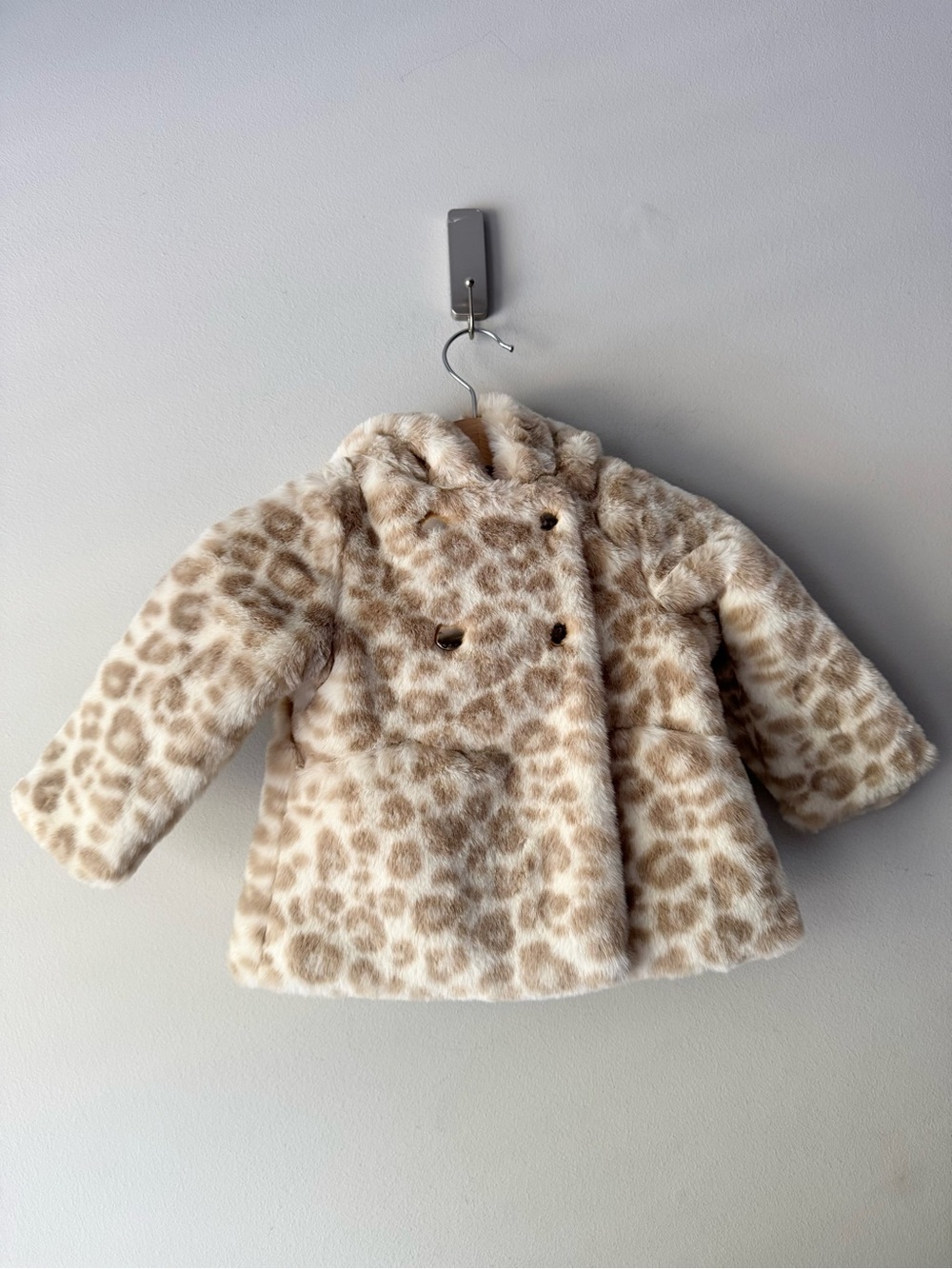 Catherine Malandrino Cheetah Print Hooded Peacoat